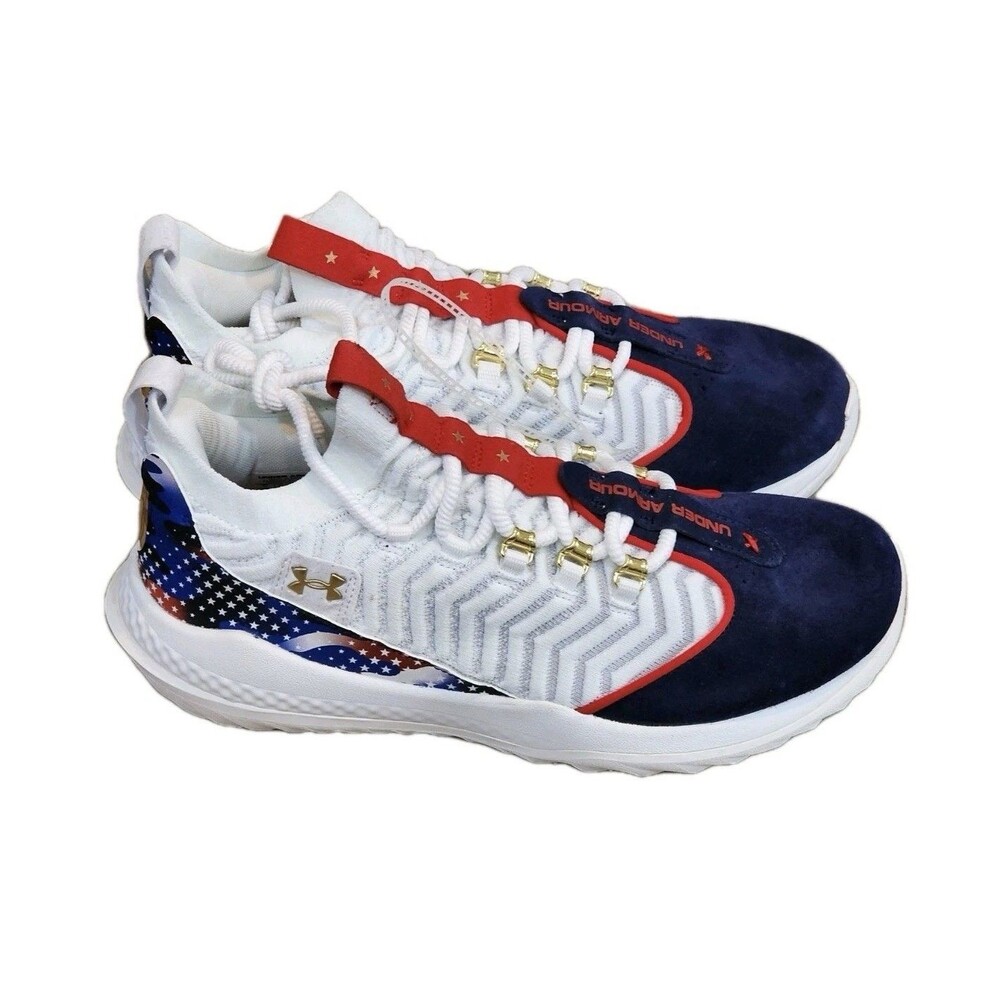Under Armour Harper 9 Turf USA Men's Size 12 Shoes 3027440 101 Baseball New - Picture 5 of 6